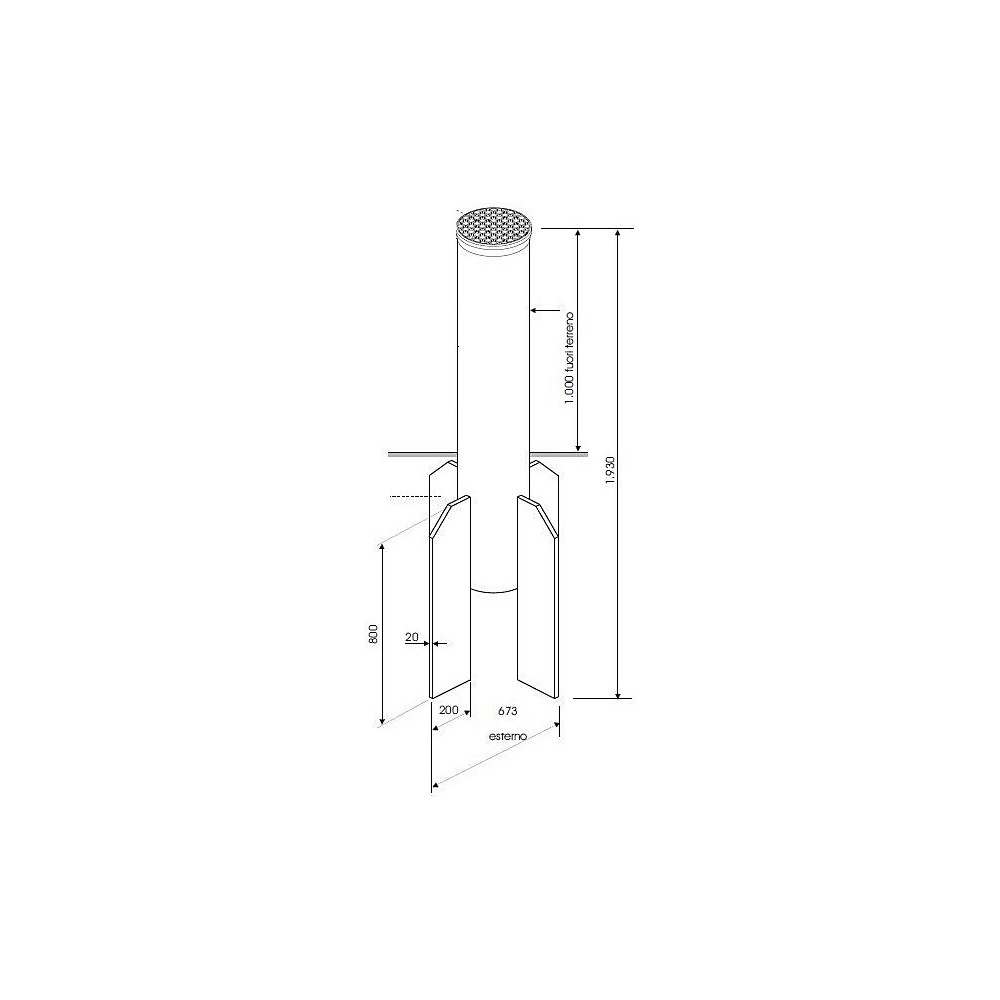 Borne Fixe Talos M30 Fixe FADINI 9695L